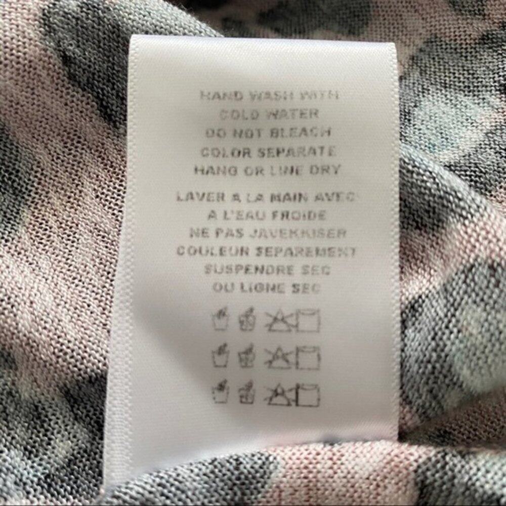 Anthro Pink Leopard Print Pattern Distressed Top - image 6